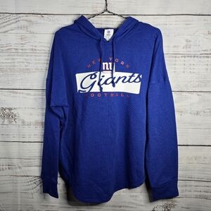 NWT NFL Giants Football Blue and Red Womans Size Medium Hoodie